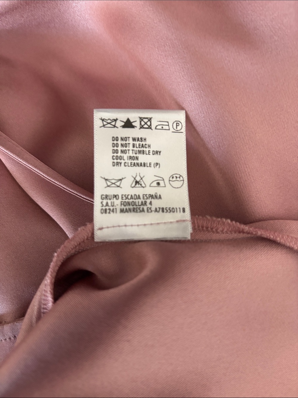 Escada Dusty Rose Mauve Silk Sleeveless Bow-Collar Shell US size 12 - Picture 6 of 9